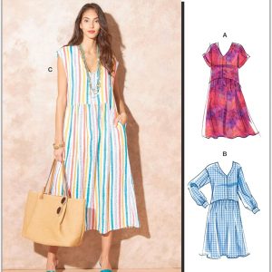 McCall's Easy to Make Misses' Sun Dresses Sewing Pattern Packet, Design Code M8281, Sizes XS-S-M-L-XL-XXL, Multicolor